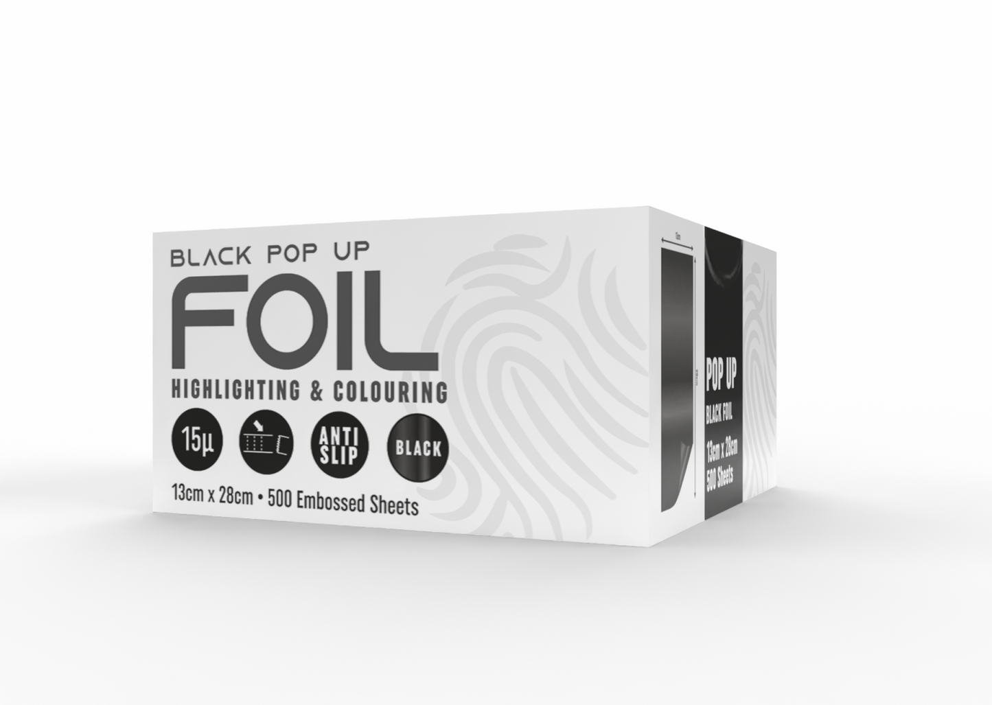 Identity Pop Up Foil Embossed 130mm x 280mm (500 Sheets) – Matte Black